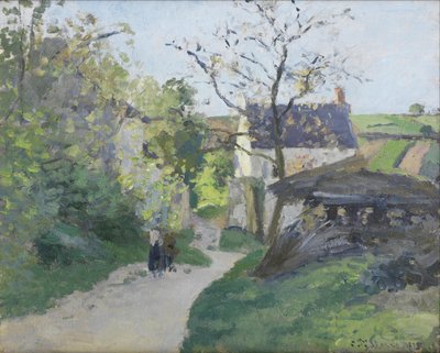 De grote overstroming in Hermitage door Camille Jacob Pissarro